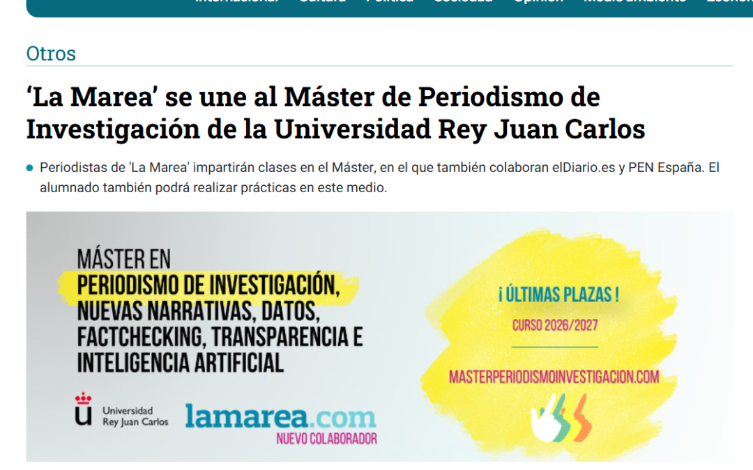 ‘La Marea’ se une al Máster